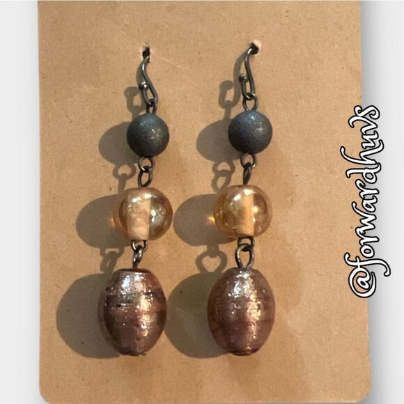 Bundle Sale 3 for $15 | Hand Crafted Glass Bead Dangle Earrings - Picture 7 of 10